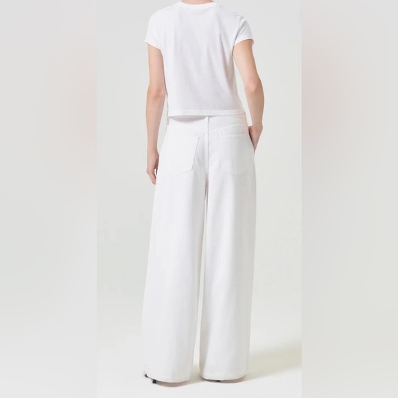 agolde ellis trouser jean in milkshake | low slung wide leg baggy pants | sz 28 - Picture 3 of 11